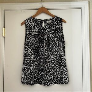 Calvin Klein snow leopard tank top